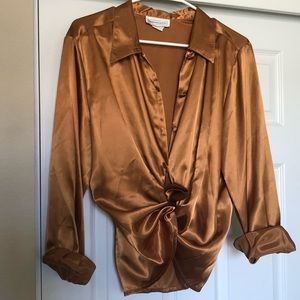 Gold silk blouse